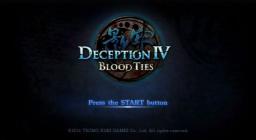 Deception IV: Blood Ties Title Screen